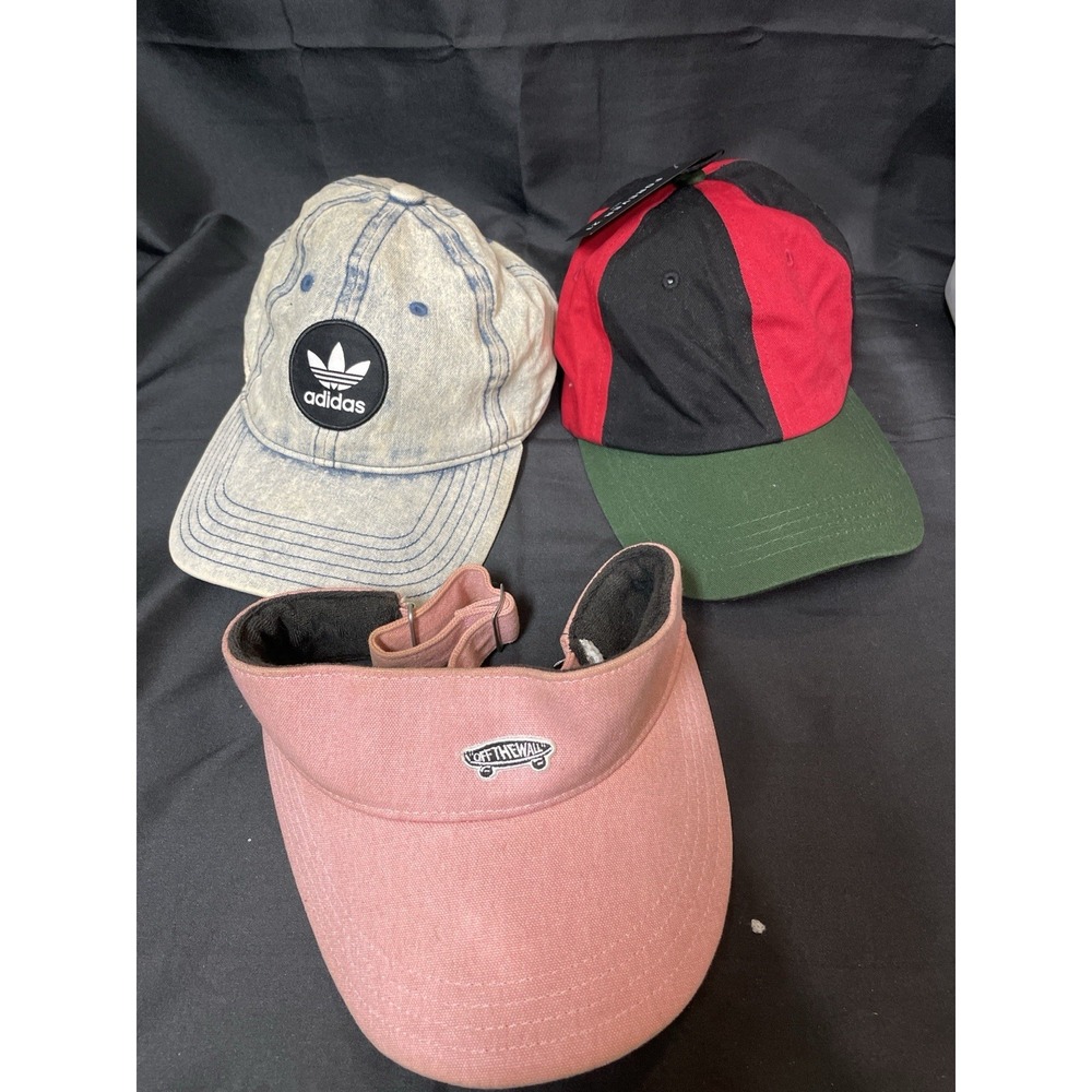 3 Hat Lot Adidas Originals Vans Visor Forever 21 Snapback